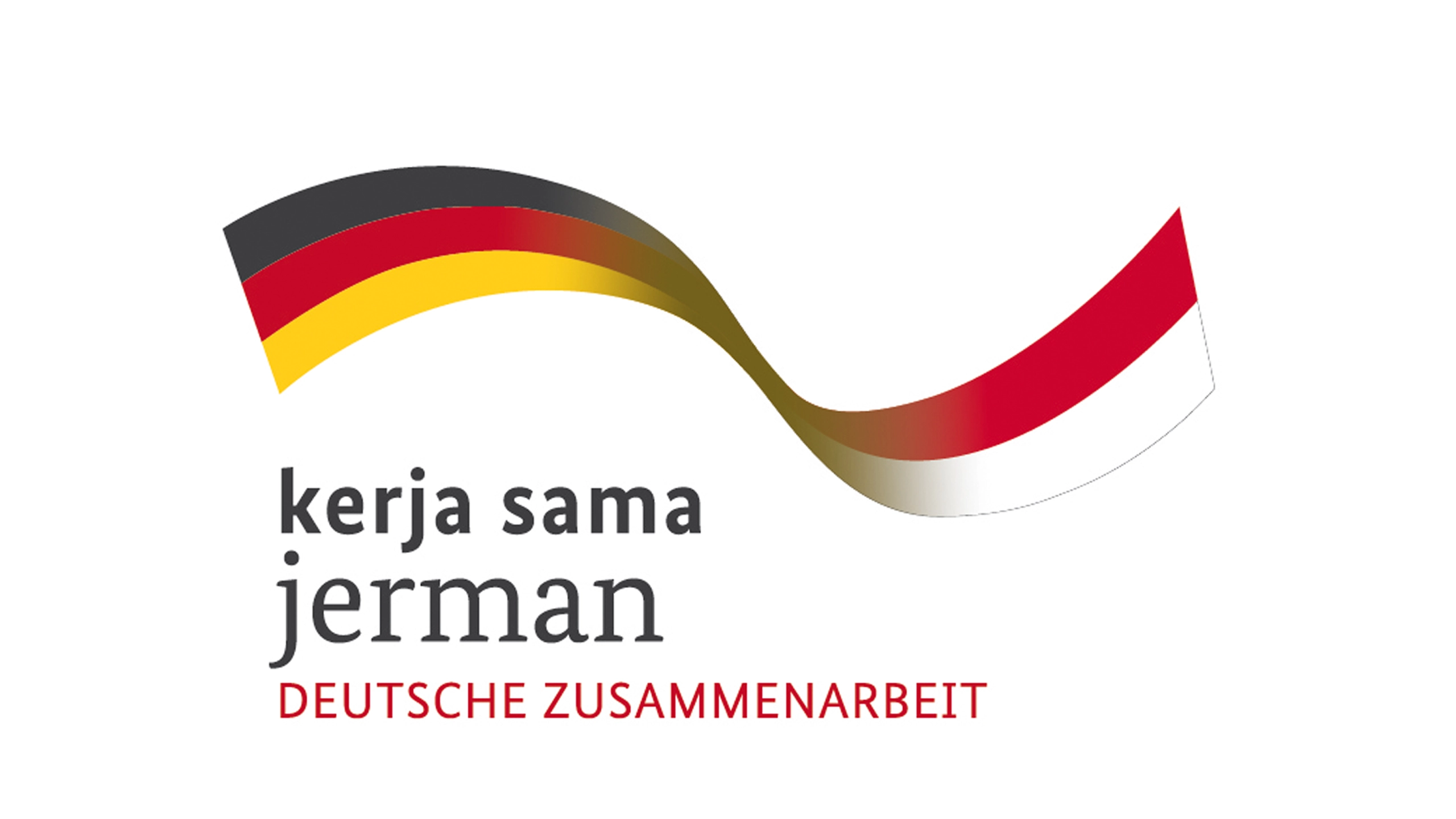 Logo der deutsch-indonesischen Zusammenarbeit – Kerja Sama Jerman / Deutsche Zusammenarbeit, Symbol für Partnerschaft und nachhaltige Entwicklung.